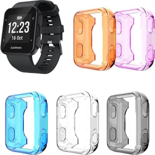 Screen Protector Case For Garmin forerunner 35 / 30 SmartWatch Clear Soft Tpu Protective Cover Shell Frame bumper Accessories