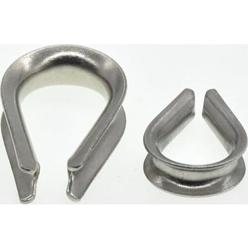 M2 toM24 Wire Rope Cable Thimbles Clamps Marine Grade tainless Steel Wear and rust Boat Sleeve Clip Fittings Cable Crimps Collar