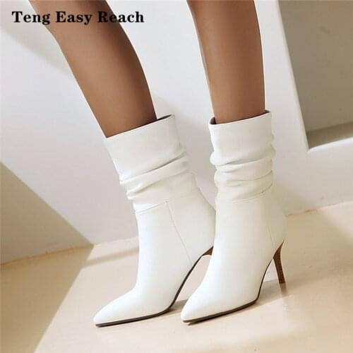 Women boots ботинки зимние женские ankle boots zapatos para mujer high heels shoes woman 35 36 37 38 39 40 41 42 43