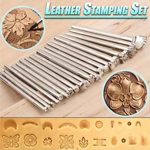 20 Pieces/Set Leather Craft Stamps Working Saddle Making Tools Carving Leather Saddle