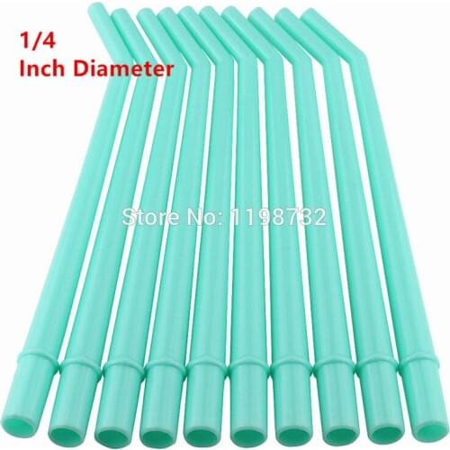 50Pcs Dental Surgery Pipe Elbow 1/4 IInch Diameter Green Aspirator Tube Bend Dentist Instruments