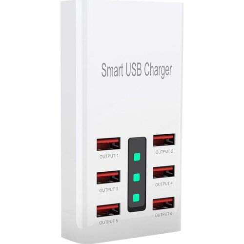 6-Port Quick Charge 30W 2A High-energy Charging Wall Charger Travel Fast Charging Adapter Usb Charger Us Plug EU Plug UK Plug