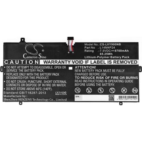 Cameron Sino 8700mAh battery for LENOVO Yoga 4 Pro 900 900 i7 900-13ISK 900-IFI 900-ISE YOGA900 5B10H43261 L14L4P24 L14M4P24