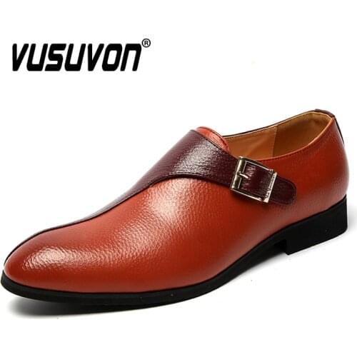 38-48 Loafers for Men Breathable Comfortable Buckle Business Shoes Italian Leather Stitching Design Formal Party Wedding Shoes