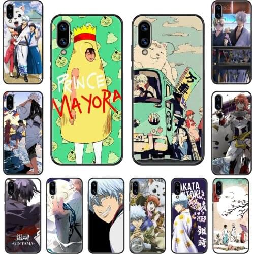 Anime GINTAMA Phone case For Huawei Honor Mate 5 7 8 9 10 20 i A X Lite Pro black luxury shell pretty cell cover soft Etui art