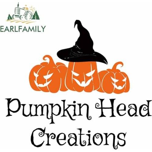 EARLFAMILY 13cm x 11cm for Pumpkn Head Creations Funny JDM Stickers Personality Creative Stickers Car Styling Graffiti Decal