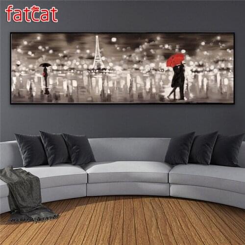 FATCAT large 5D Diy needlework Abstract romantic lovers Diamond Painting Square Round Rhinestone Embroidery sale decor AE1199