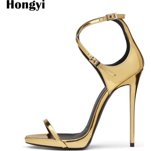 Hongyi 2018 New Summer Sexy Women High Heels Sandals 12cm Fashion Stripper Shoes Party Pumps Shoes Women Platform Sandals