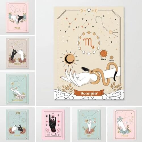 HD Canvas Prints Poster Cancer Home Decoration Painting Capricorn Wall Art Picture Modular Gemini Modern Living Room Framework