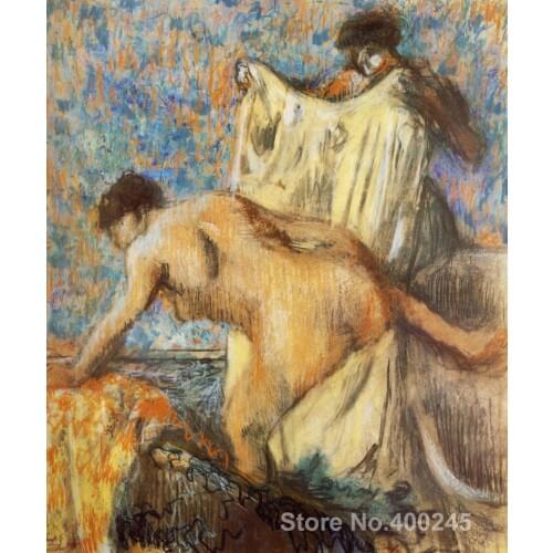 Woman Leaving Her Bath Paintings by Edgar Degas Portrait art High quality Hand painted