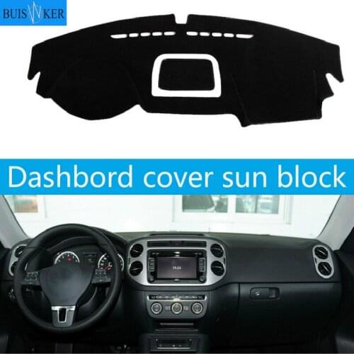 For Volkswagen VW Tiguan 2009-2015 Car Dashboard Cover Mat Dashmat Pad Anti-UV Sun Shade Instrument Panel Carpet Car Accessories