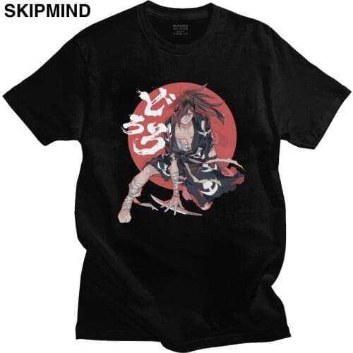 Cool Manga Dororo T shirt Men O-neck Short Sleeve Hyakkimaru Anime T-shirt Printed Graphic Tee Tops Pure Cotton Fans Tshirt Gift
