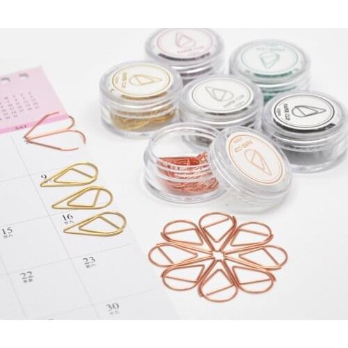 Kuulee Paper Clip Bookmarks Small Color Paper Clips Gold Boxed