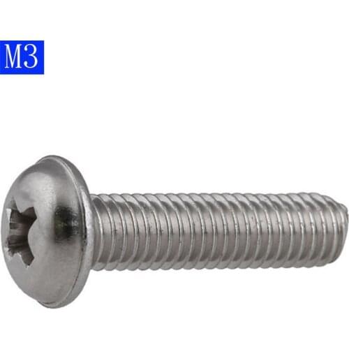 M3 - 0.5 304 Stainless steel Flanged Button Head Round Washer Head Phillips Screws Bolts A2 - 70