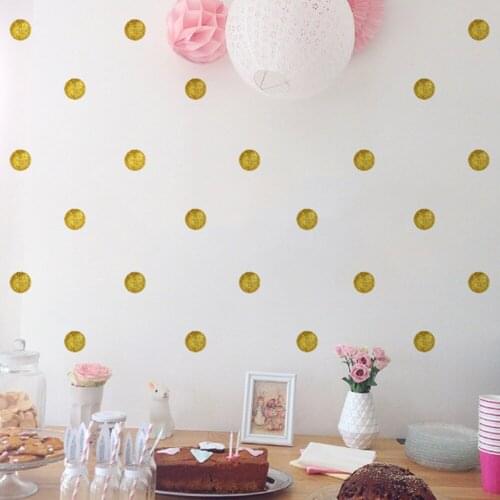 Polka Dots Wall Sticker Wall Art Decals Removable Kids Children Room home decoration Golden DIY Dot Stickers Home Decor