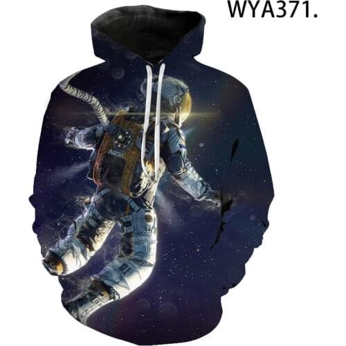 2020 New Fashion Casual Hoodies Men Women Children Sweatershirts Style 3D Astronaut Printed Streetwear Hooded Pullover Tops