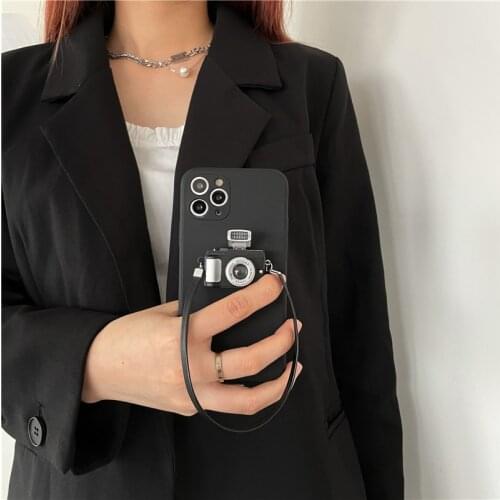 New INS SLR Silicone Camera Protection Phone Case For iphone 12 11 pro max 12mini SE 2 2020 7 8 Plus XS MAX XR X soft back cove