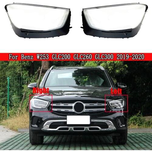 Car Front Headlight Lens For Mercedes-Benz W253 GLC200 GLC260 GLC300 2019 2020 Headlamp Lampshade Lampcover Lens Shell Caps
