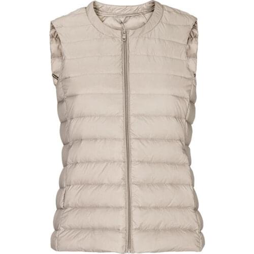 Autumn Winter Women Ultra Light Down Vest Fashion Female Puffer Waistcoat Portable Down Jacket Plus Size Sleeveless Coat M-4XL