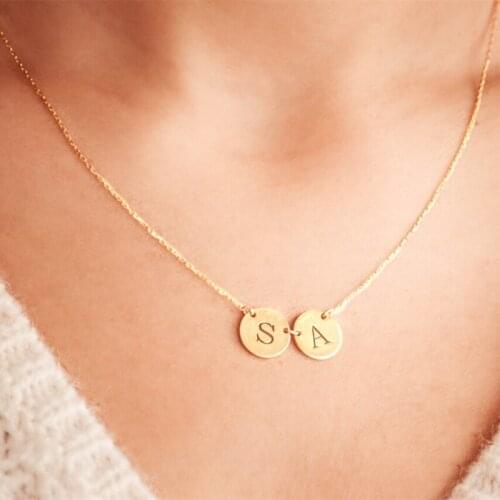 Custom Letter Name Necklace Alphabet Jewelry Stainless Steel Personalized Initials Choker Necklace Gifts For Friends