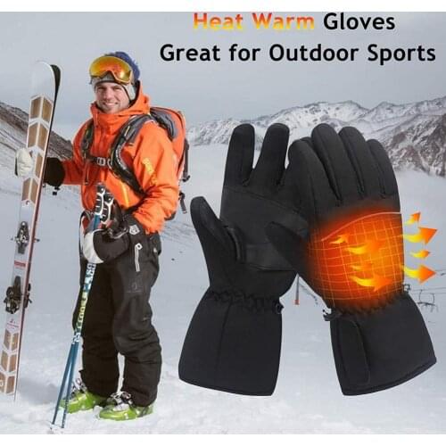 Electric Battery Heated Gloves With 2pcs 31.5V Batteries As Gift Winter Warm Skiing Gloves Motorcycle Bike Thermal Riding Glove