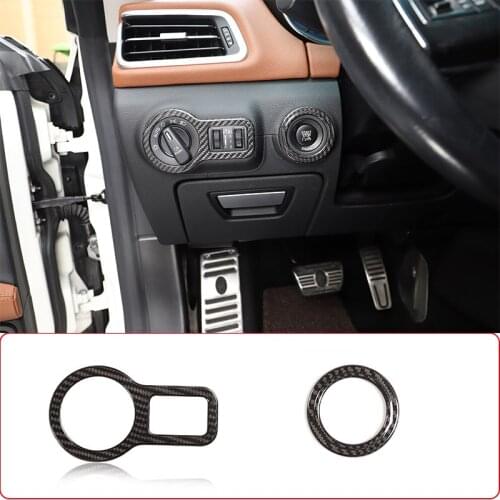 For Maserati Ghibli President 2014-21 Car Hheadlight Switch Frame Engine Start Button Decoration Cover Stickers Car Accessories
