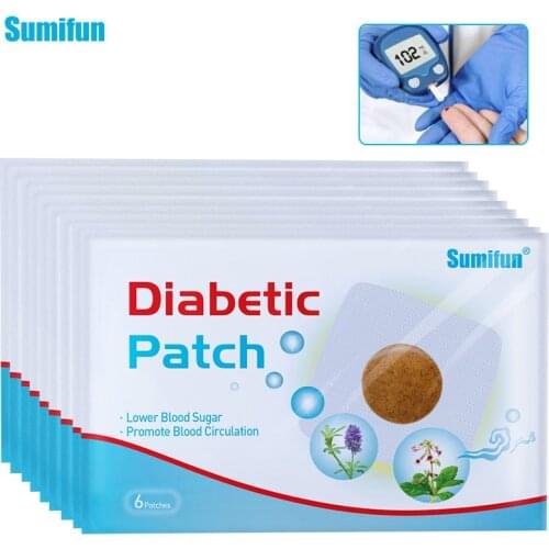 Sumifun 72pcs/12bags Diabetic Patch Lower Blood Glucose Slim Plaster Sugar Balance Burning Fat Slimming Medical Diabetes Plaster