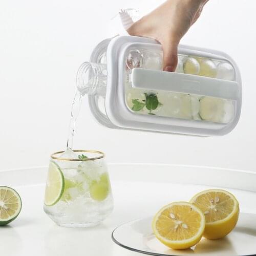 Portable 2 In 1 Ice Ball Maker Creative Ice Bottle Cubic Container Ice Cube Round Tray Mold DIY Iattice Kettle Bar Kitchen Tool