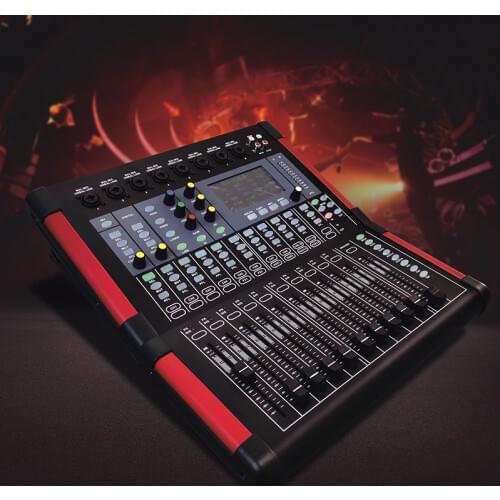 Paulkitson D16 Professional Digital mixing 16 Channel Dj Equipment Mixer Dj Pro Audio Stage Digital Mixer Audio Recor Equipment
