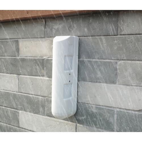 Wired Outdoor Curtain Detector, 2 Independant Dual-element PIR Motion Sensor Detector Anti-thief Alarm System For Household Use