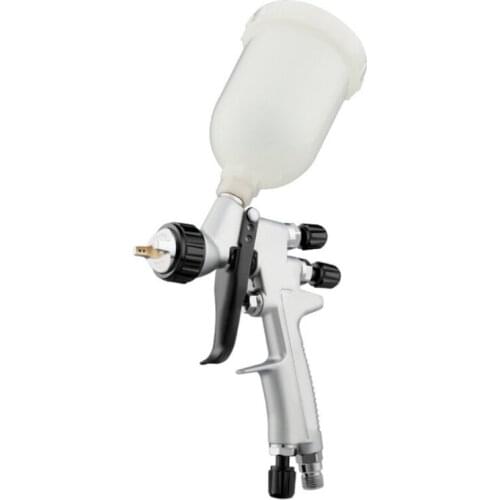 1.0mm Sprayer Gravity Feed Silver Handle 1mm Nozzle for Auto Home Shop Painting Drywall Wall Painting Sprayer Indoor