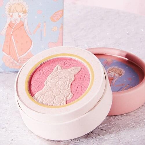 Embossed Blush Plate High Light Natural Cute Girl Heart Waterproof Rouge Matte Blush Long-lasting Face Makeup Shadow Gift TSLM1