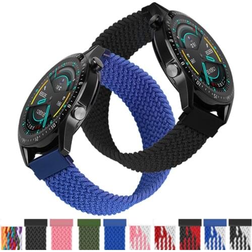 Braided Solo Loop For Samsung Galaxy watch 4/classic strap 46mm/42mm/active 2/Gear S3 bracelet 20mm/22mm Galaxy watch 3 Band