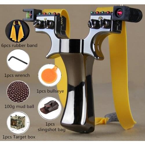 Slingshot New Upgrade Thickened Flat Rubber Band Outdoor Sports Quick Press Laser Infrared Hunting Launcher New Catapult