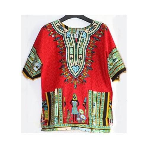 African Traditional Print Cotton Dashiki T-shirts Fashion Tshirt T Shirt For Men Women Unisex Short Sleeve Africa Clothes Tops