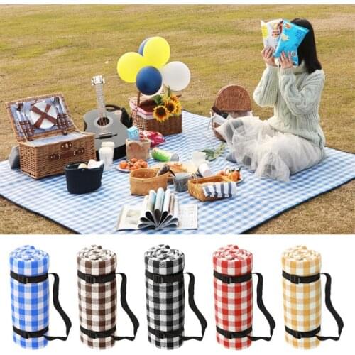 Picnic Mat Moisture Pad Outdoor Camping Mat Portable Thickened Lattice Ins Style Spring Outing Picnic Mat