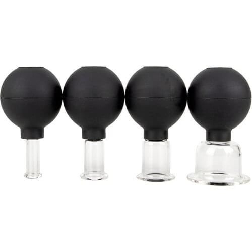 Black Rubber Vacuum Cupping Glasses Massage Body Cups Face Massage Anti Cellulite Chineses Cupping Therapy Tool