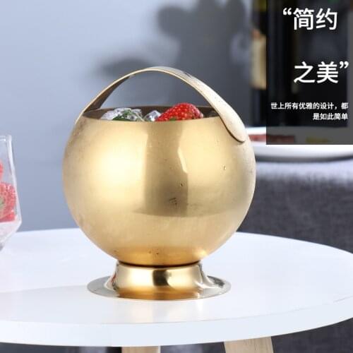 Stainless Steel Ice Bucket Wine Cold Beer Ice Bucket KTV Bar Utensils Ice Bucket Ice Bucket