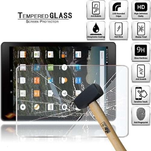 Tablet Tempered Glass Screen Protector Cover for Amazon Fire HD 10 (2015) with Alexa Anti-Scratch Explosion-Proof Screen