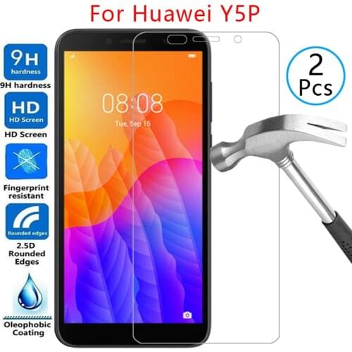 Tempered glass screen protector for huawei y5p case cover on huaweiy5p huawey y 5p 5 y5 p yp5 5yp protective phone coque bag 360