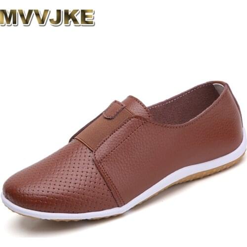 MVVJKEsneakers women flat shoes moccasins genuine leather ladies shoes without lace breathable casual flat shoes moccasins women