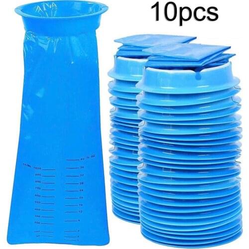 10Pcs 1000ML Handle Disposable Outdoor Travel Car Airplane Motion Sickness Nausea Vomit Storage Bag Cleaning Supplies