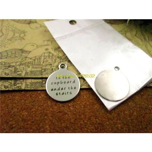 10pcs-stainless steel Charms "to the the cupboard under the stairs" Pendants for necklace/bracelet/keychain DIY jewelry