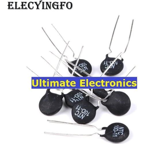100pcs Thermistor NTC10D-11 10D-11 10D11 11MM Diameter Negative Temperature coefficient