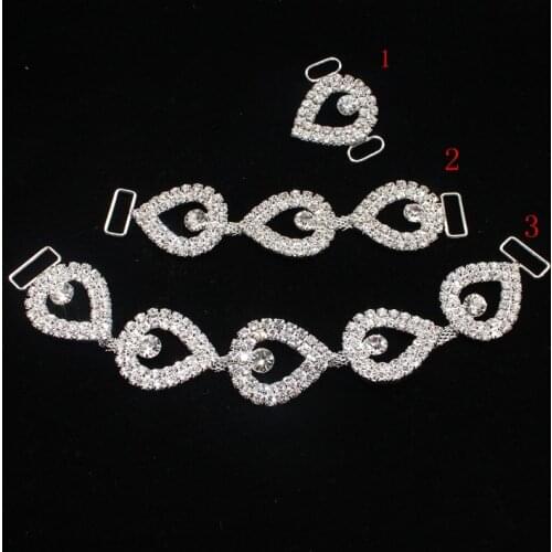 2018 New 2pcs/ Lot Of Rhine Stone Bikini Diamond Buckle Connectors Strap Women Silver Clasp Underwear Accessories Invitation