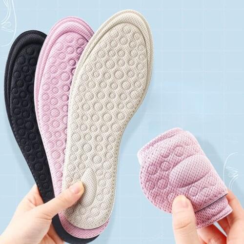 2Pc EVA Memory Foam Breathable Massage Insoles for Women Shoes Inner Sole Shoe Insert Lift Heel Comfort Heightening Insoles