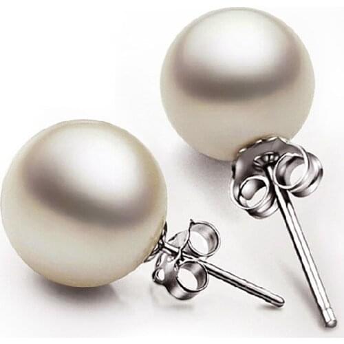 2021 new Simple Exquisite Round Pearl Geometric Jewelry ring for women Engagement Wedding Gift Ear Pin Ear Studs earring