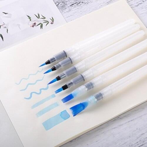 3/6 Pcs/set Water Color Brush Pencil Portable Paint Brush Soft Watercolor Brush Ink Pen for Painting Drawing Art Supplies