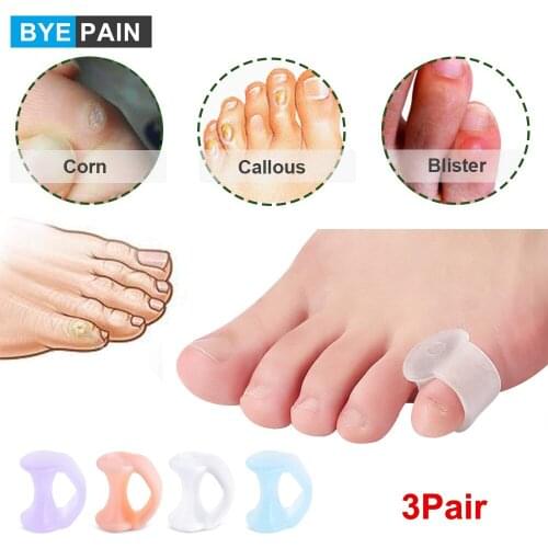 3Pair Toe Separators Hammer Toe Straightener Separator - Small Toe Spacers Bunion Corrector Relief for Overlapping Hallux Valgus