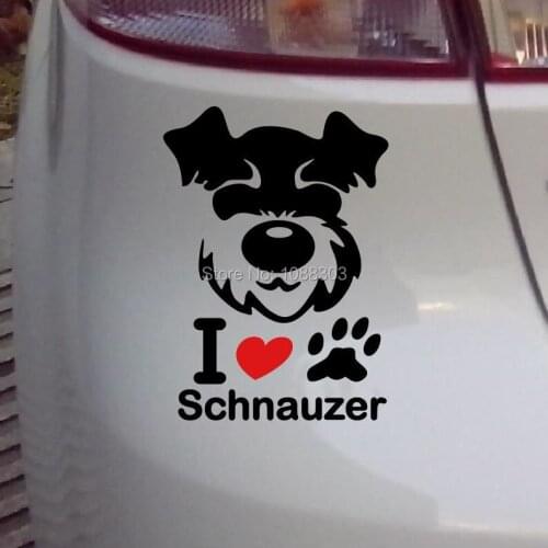 Car Styling Creative Animal Pet Dog Schnauzer Car Sticker Decals for Car Whole Body Window Tail